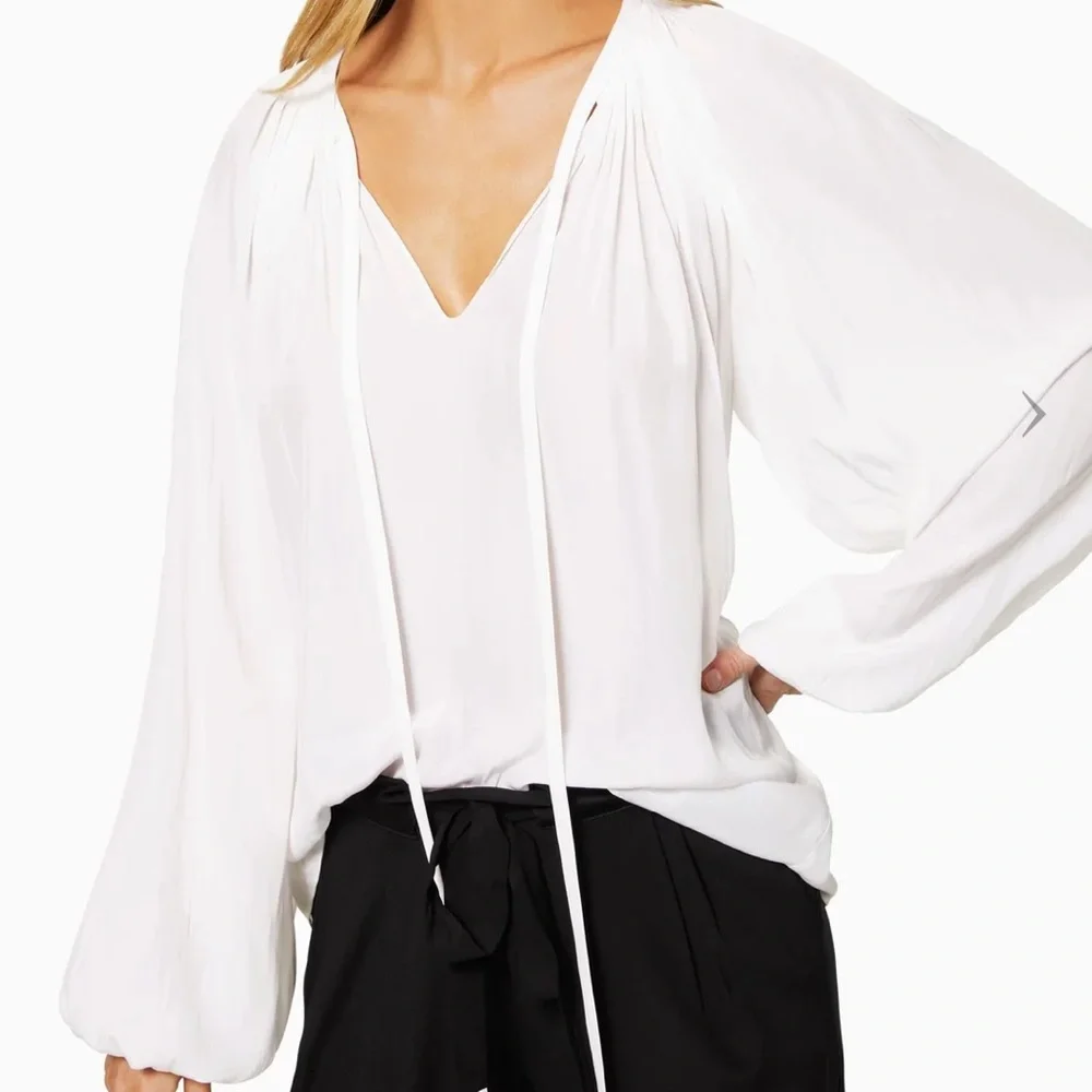 Ramy Brook shiny Paris blouse - Picture 2 of 9